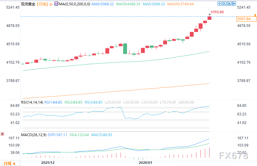 黄金价格突破五千美元关口，市场关注后续走势(图2)